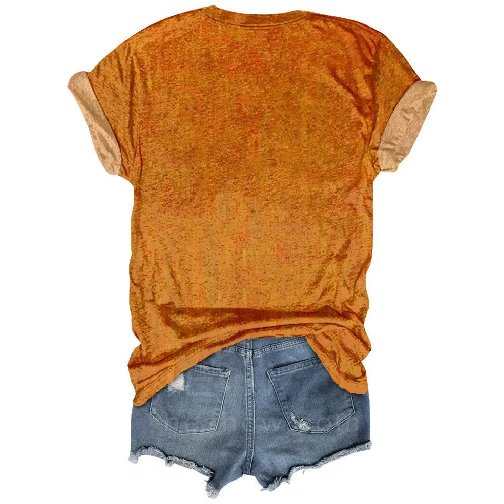 Women’s Summer Cartoon Cat T-Shirt – Short Sleeve, Loose, Breathable Casual Tee