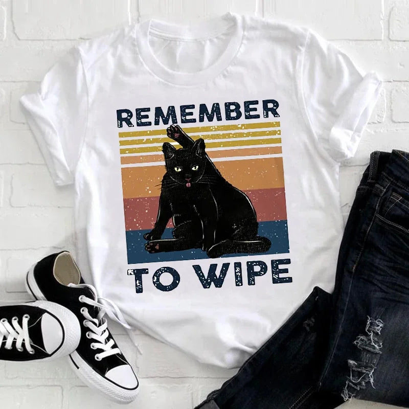 Cat Graphic T-Shirt – Cute Funny Animal Print Tee | Aesthetic Y2K Streetwear | Casual Graphic T-Shirt 2025 Streetwear Y2K
