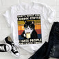 Cat Graphic T-Shirt – Cute Funny Animal Print Tee | Aesthetic Y2K Streetwear | Casual Graphic T-Shirt 2025 Streetwear Y2K