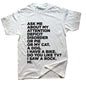 Funny ADHD T-Shirt – “Ask Me About My Attention Deficit Disorder” Graphic Tee | Casual Cotton Streetwear